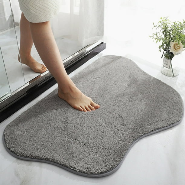 Xihbxyly Alfombra de Baño, Antideslizante y Absorbente, de Poliéster Suave, Protección Duradera para El Suelo, Multiusos para Baño, Dormitorio y Cocina, 90 X 60 Cm, Fácil Mantenimiento.