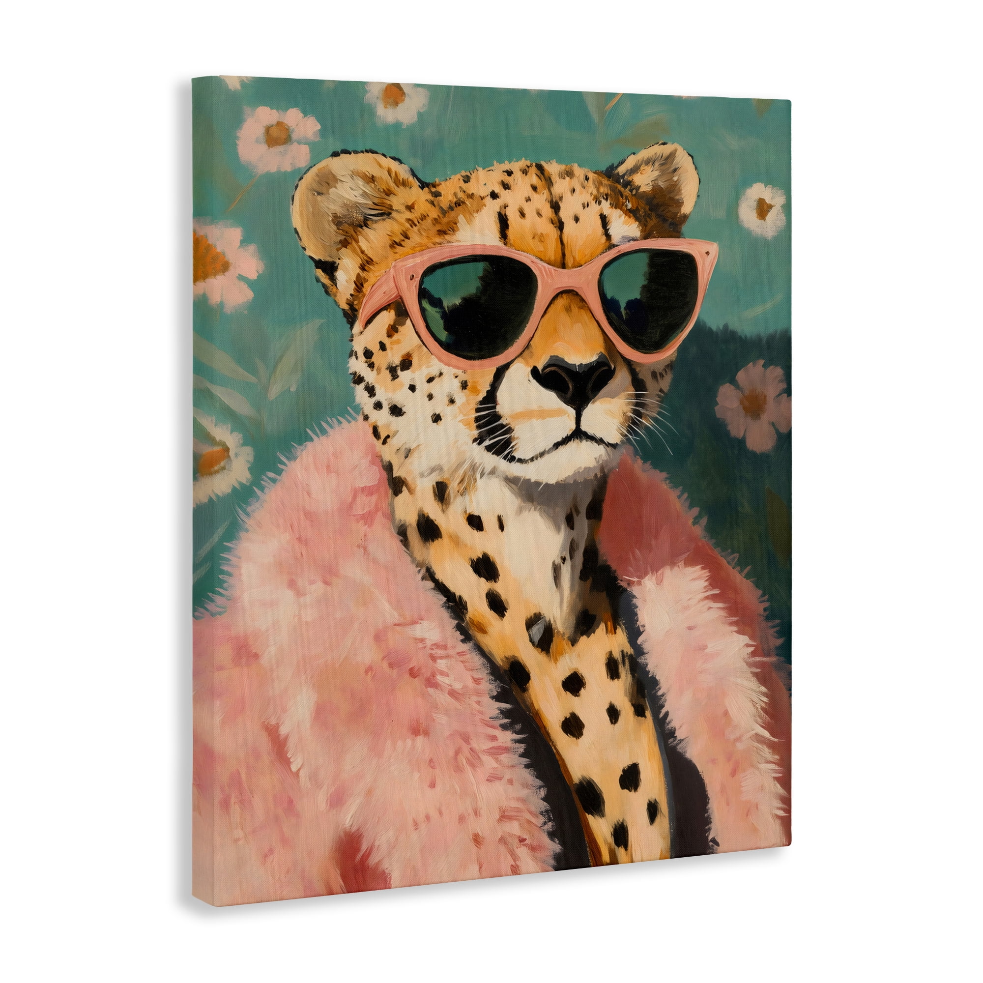 Stupell Industries Glam Cheetah in Pink Fur Canvas Wall Art, design by The Prints Vibe