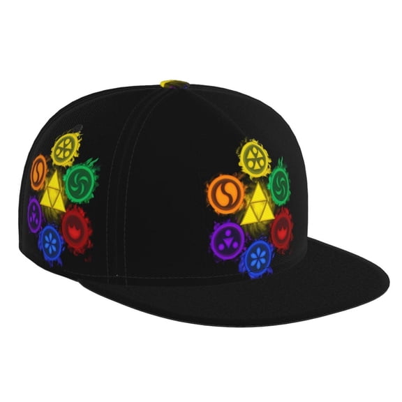 The Legend Of Zelda Baseball Cap For Men, Women & Kids, Classic Flat Brim Hat Hip Hop Trucker Hat Adjustable Snapback Hat