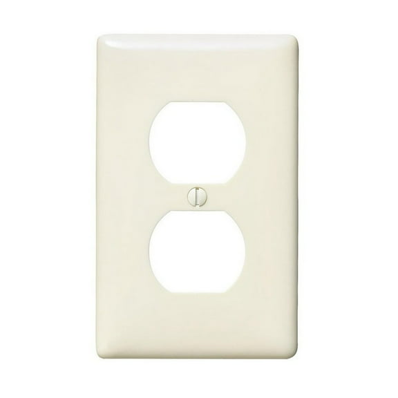 Hubbell 1-Gang Light Almond Duplex Midsize Nylon Wall Plate NPJ8LAZ