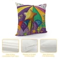 thumbnail image 4 of YINGXI Throw Pillow Cushion Cover, Umbrella Stars Fun Party, Decorative Square Accent Pillow Case, Yellow Green 22x22in, 4 of 5