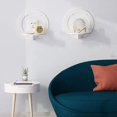thumbnail image 3 of White Floating Shelf For Wall Bedroom Drill Free Wall Mount Shelf Upgrade White Shelves Storage Rack Small Floating Shelf Books Home Decor (white1pc, 3 of 5