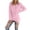 Light Pink, variant on HJYCHN Women Sweater Warmth Solid Long Sleeve Pullover Sweater for Cold Weather V-Neck Sweaters Soft and Cozy Lined Top for Casual Wear Light Pink L