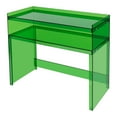 thumbnail image 5 of 100*30*80cm Acrylic Desk Small Entryway Table with Open Shelves Entry Table Green, 5 of 12