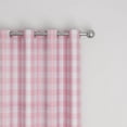 thumbnail image 4 of 3 Pc Cotton Classic Country Farmhouse Kitchen Window Curtain Grommet Top -Pink & White Buffalo Check Tier & Valance Set, 54" x 18" / 27" x 24", 4 of 5