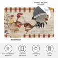 thumbnail image 4 of Vintage Rooster Doormat Outdoor Entrance 24"x36", Watercolor Spring Floral Farmhouse Animals Absorb Moisture Dirt Door Mats, Non-Slip Rubber Backing Floor Mats Indoor, Low-Profile Front Door Rugs, 4 of 9