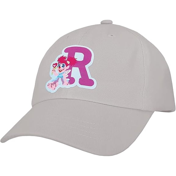 Sesame Street Elmo & Abby Kids Toddler Cap with Initial, Toddler Boys Hat, Youth Girl Baseball Cap, Cute Toddler Baseball Cap