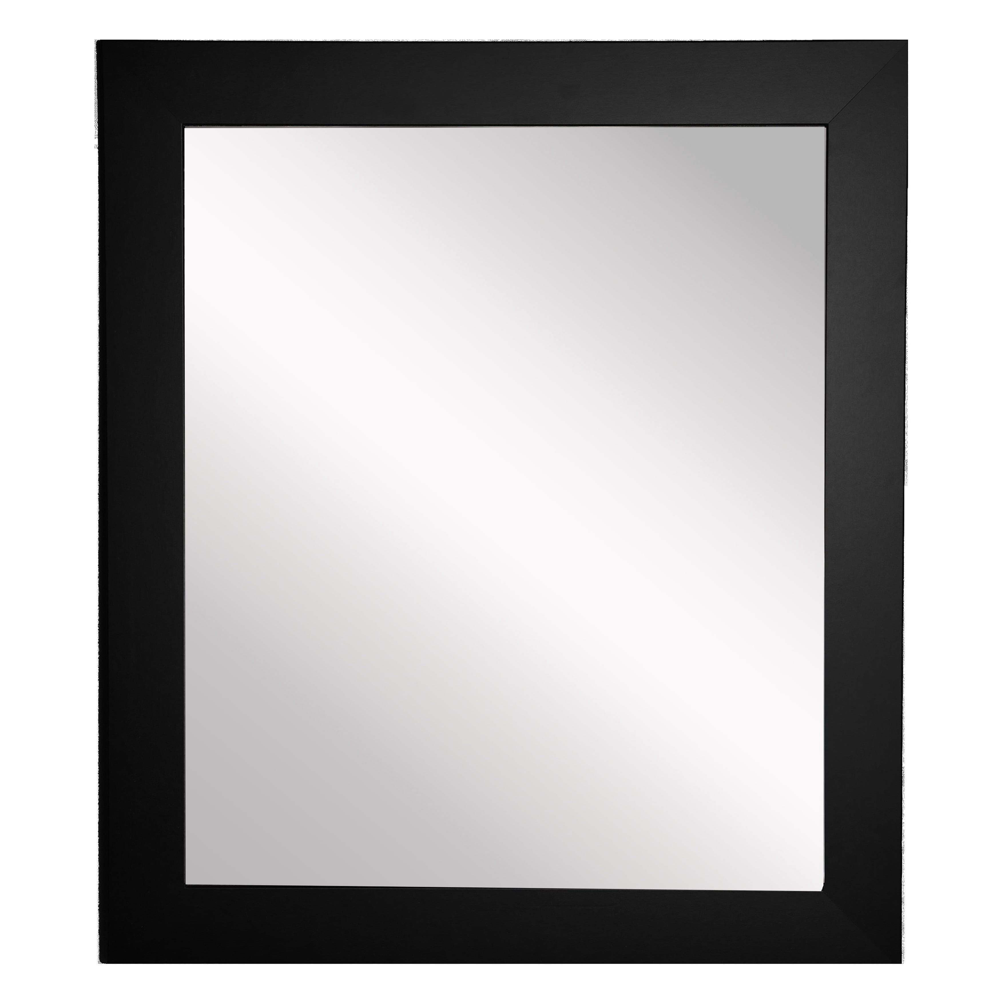 Rayne Mirrors American Made Rayne Black Satin Wide Vanity Wall Mirror