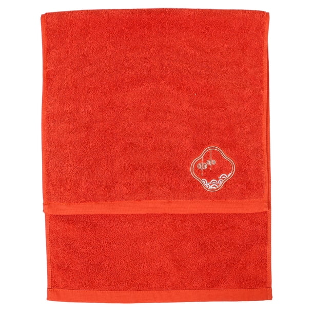 Toallas de algodón para el rostro: diseño asiático, suaves, absorbentes, rojas, para baño, hotel, viajes, uso diario.