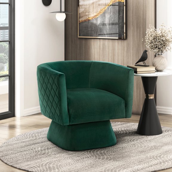 300lbs Capacity Velvet Swivel Living Room Chair With Attractive Design