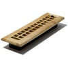 Decor Grates 2" x 12" Maple Wood Natural Finish Lattice Design Floor Register