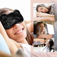 thumbnail image 5 of 2 uds lindo Animal máscara para dormir para niñas lindo gato de dibujos animados perro suave felpa venda para los ojos, 5 of 5