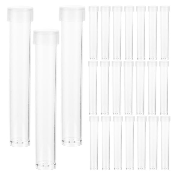 unbranded  100 Pcs Alcohol Plastic Transparent Tube Party Candy Storage Clear Test Tubes