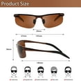thumbnail image 6 of SUNVOES Sports Sunglasses for Men Polarized UV400 Black Outdoor Fishing Cycling Driving, 6 of 9