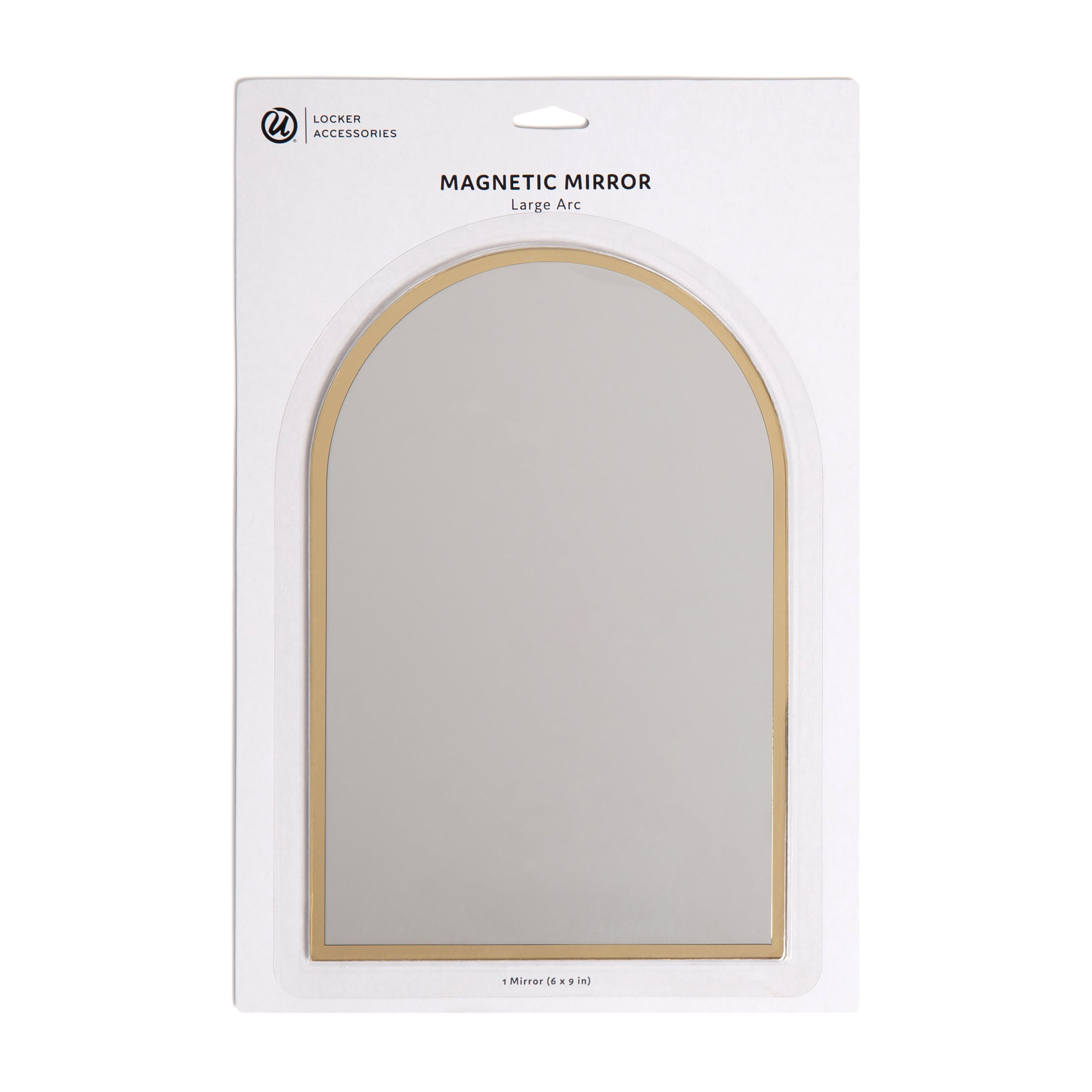 U Brands Magnetic Locker Accessory Starter Kit white Organizer Mirror 6 Pieces 