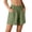 #0366-Army Green, variant on Favoffer Women Cotton Linen Mid Thigh Shorts Elastic Drawstring Waist Side Pockets Solid Color Loose Breathable Casual Bottoms for Summer Outdoor Seaside ing