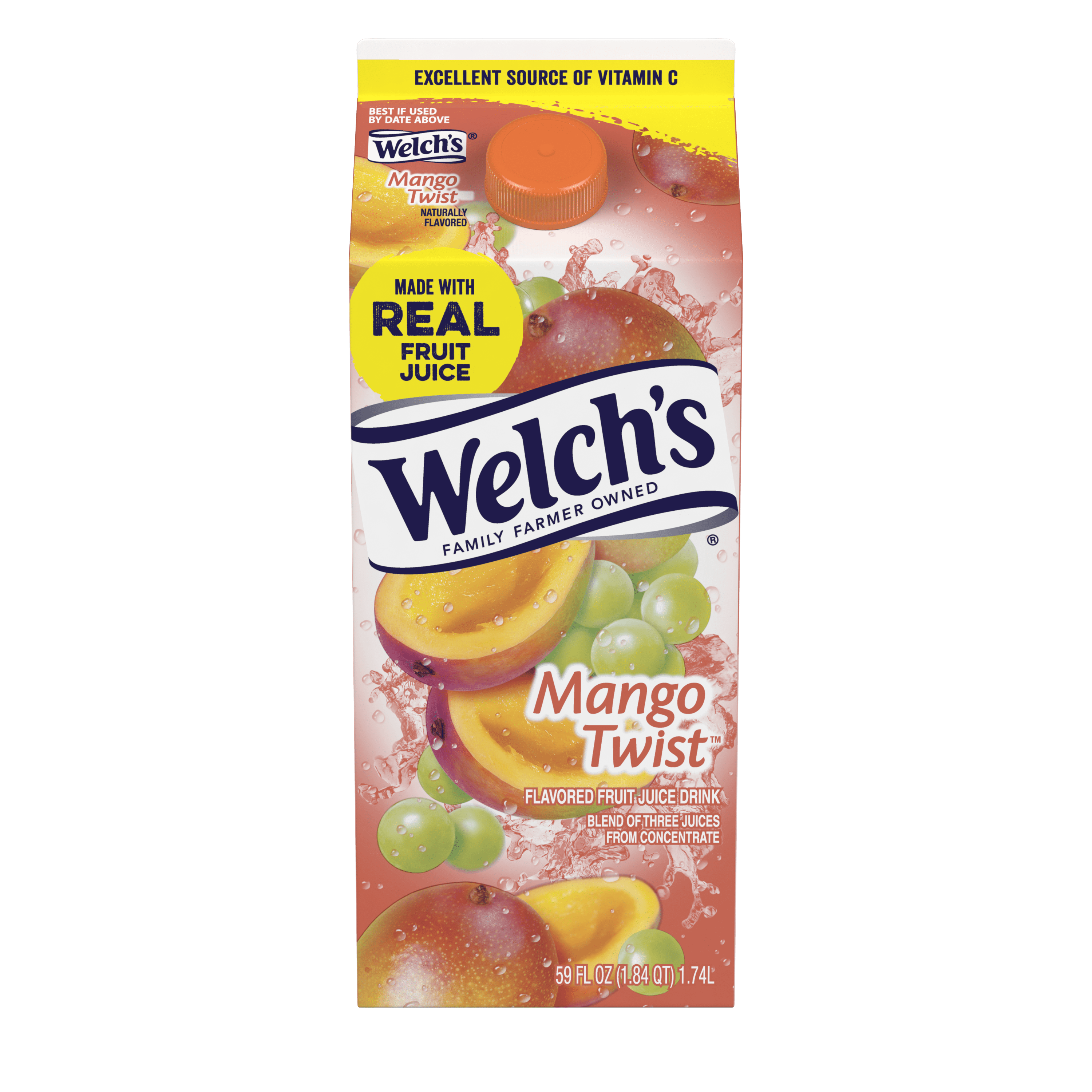 Welch's Mango Twist Fruit Juice Drink, 59 fl oz carton