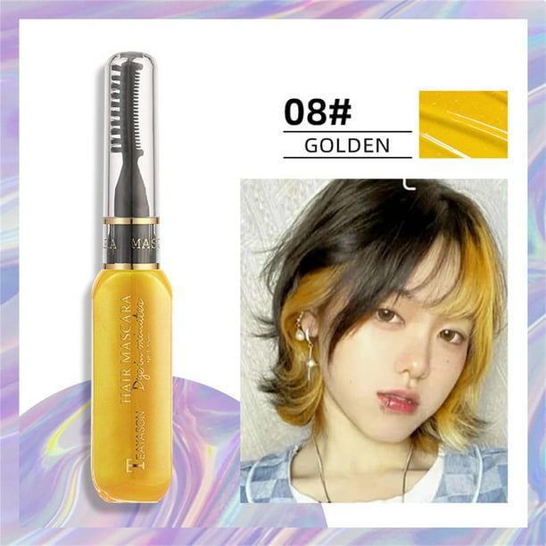 Xihbxyly Crema Colorante para El Cabello, Extractos Naturales de Hierbas, Tinte Temporal Portátil, Ideal para Festivales, Fiestas y Discotecas, Seguro para La Piel, 15 Ml de Peso Neto.