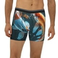thumbnail image 2 of Cauagu Cute Koi Fish Serenity Print Men's Boxer Briefs, Funny & Cute Underwear Elastic Waistband Briefs Ideal Gift for Men,1-Pack, 2 of 7