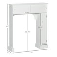 thumbnail image 3 of Over Toilet Storage Cabinet, Freestanding Bathroom Organizer with Adjustable Shelves, White Toilet Rack Space Saver - 35"W x 9"D x 41"H, 3 of 8
