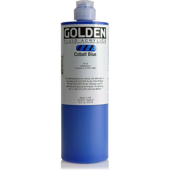 Golden� Fluid Acrylic, 16 oz., Cobalt Blue