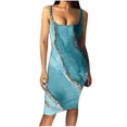 thumbnail image 2 of SMihono Robe d'Été pour Femmes Grande Taille Mode Décontractée Aguichant Imprimée Épaule Dénudée Débardeur Sans Manches Ajustée, 2 of 4