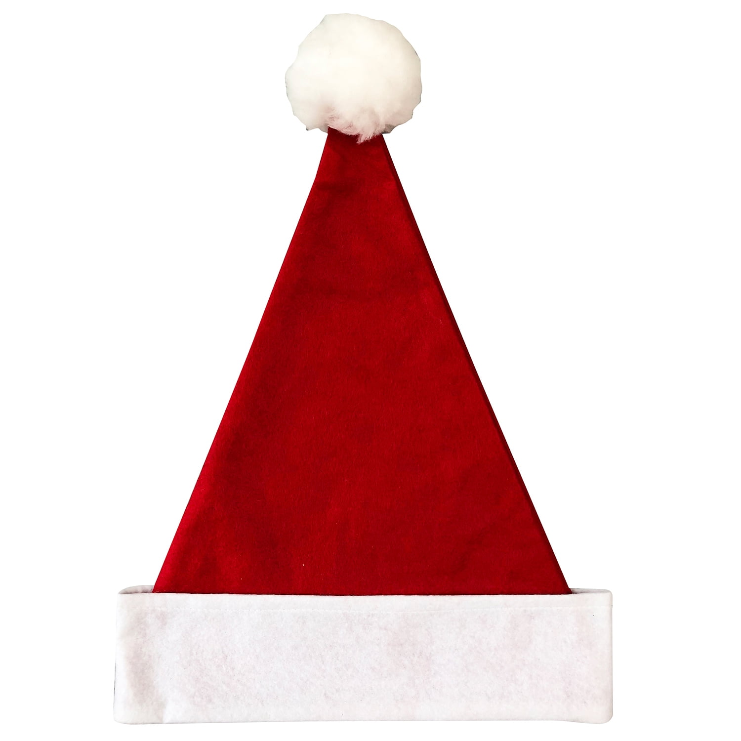 Holiday Time Felt Red Traditional Style Santa Hat, Medium, 17Inx12In, Adult & Unisex