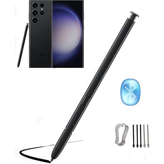 S23 Ultra Stylus Pen (WithBluetooth) Replacement for Samsung Galaxy S23 Ultra 5G Touch Stylus Pen S Pen Replacement Tips/Nibs (Phantom Black)
