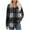 Black, variant on Plaid Shirt for Women Long Sleeve Button Down V Neck Henley Shirts Lightweight Classic Fit Plaid Pullover