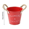thumbnail image 3 of SXcggal Decorative Metal Flower Pots With Floral Print For Indoor Outdoor And Storage Universal Design Practical Basic Flower Pots For Garden, 3 of 5