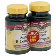Spring Valley Natural Metabolism Support Super B-Complex Dietary Supplement, 80 pc, 2 ct