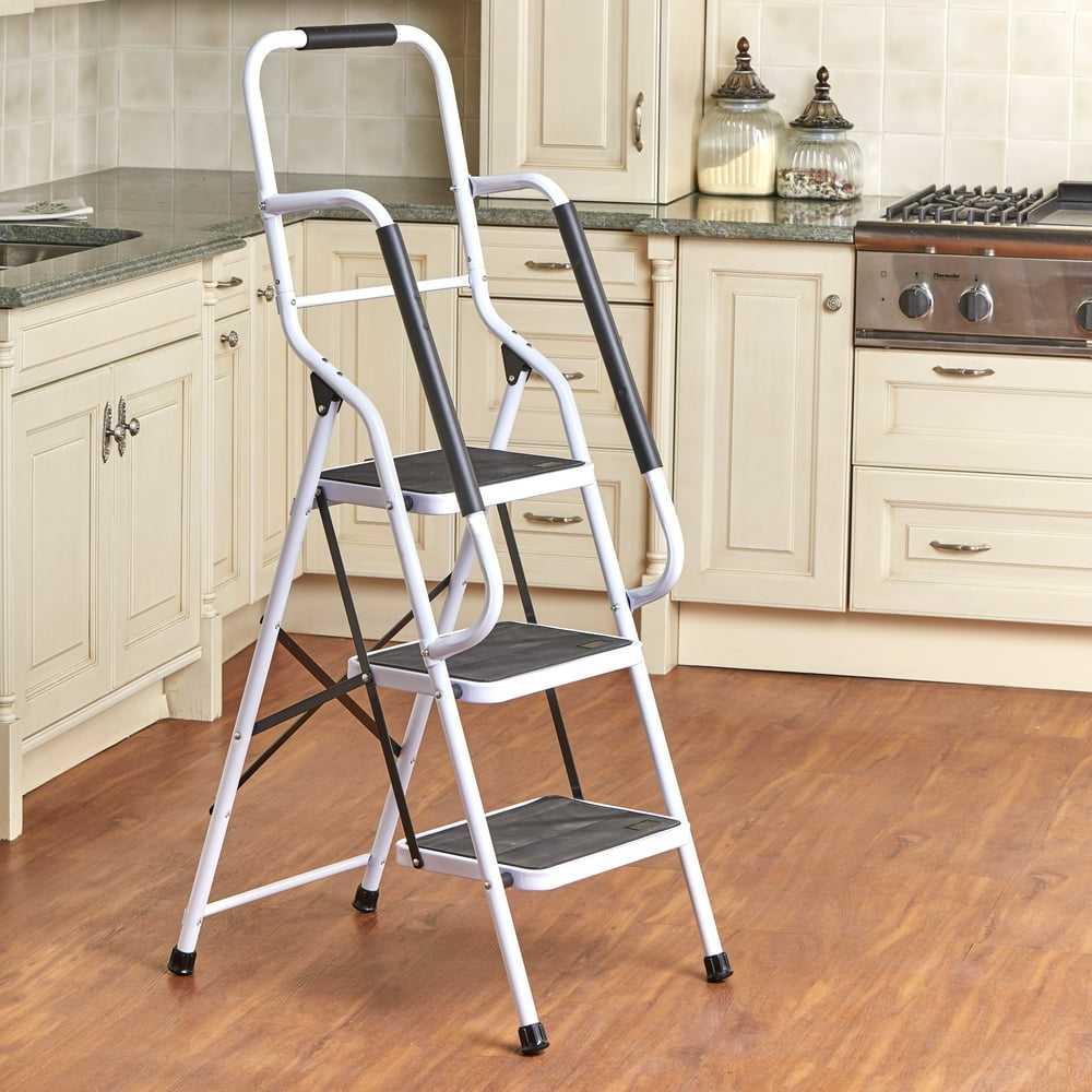 3-Step Project Ladder with Side Handles for Balancing and Grip