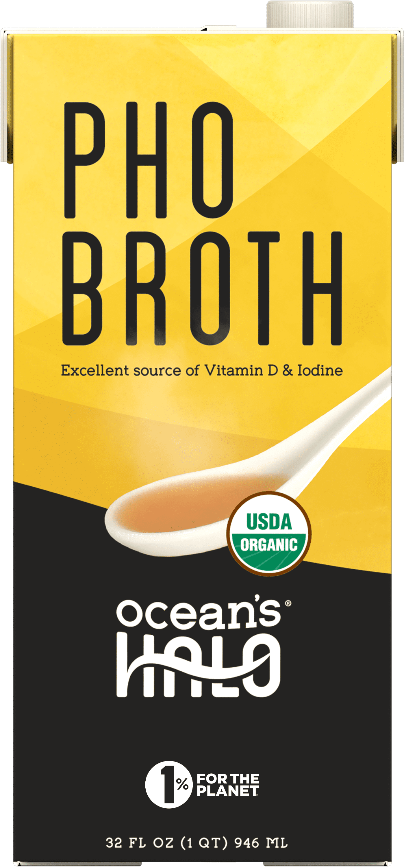 Ocean's Halo, Organic and Vegan Pho Broth, Shelf-Stable, 32 fl oz