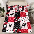 thumbnail image 2 of Homewish Wild Moose Deer Queen Sheet Sets,Jungla Animal Flat Sheet,Red Black Queen Fitted Sheet For Boys Kids,Super Cozy Room Decor,4 Pieces, 2 of 7