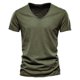 thumbnail image 1 of Camiseta 100% de algodón de calidad de marca para hombre, camisetas con cuello en V y diseño de moda, camisetas sólidas ajustadas, camisetas para hombre, camisetas de manga corta para hombre Tan Jianjun unisex, 1 of 2