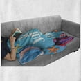 thumbnail image 6 of Pool Party Soft Flannel Fleece Throw Blanket, Its Summer Time Lettering with Beach Fun Sunglasses Starfish Balls Flip Flops, Cozy Plush for Indoor and Outdoor Use, 50" x 70", Multicolor, by Ambesonne, 6 of 6