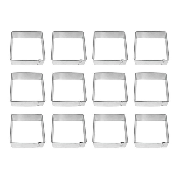 Square Shape Dozen Cookie Cutters 2 inches/each O1275-W12 - The Cookie Cutter Shop - Tin Plate Steel Cookie Cutters