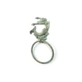 thumbnail image 2 of Antique Seaworn Bronze Cast Iron Arching Mermaid Towel Holder 9", 2 of 2