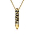 thumbnail image 1 of New Titanium Steel Necklace Men s Pendant Retro Hipster Bullet Skull Pendant Korean Style Pendant Boys Pendant, 1 of 5