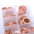 200PCS Copper Crush Washers Spacer Copper Shim Sealing Ring Set for Car