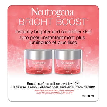 Neutrogena Bright Boost Gel Cream, Brightening Face Moisturizer, 2 x 50 mL