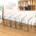 thumbnail image 1 of 1pc Clear Closet Bag Storage Dividers Rack Detachable Cupboard Shelf Acrylic Dividers For Shelves Practical Book Dividers Suitable For Closet Bathroom Organizer Stora 2pc, 1 of 7