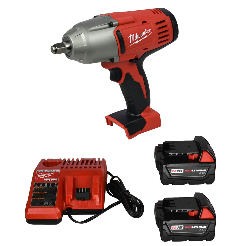 Milwaukee M18 1/2" 18V Cordless Impact Wrench 266320 with (2) 3Ah Battery & Charger Walmart