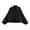 Black, variant on Women's Suede Bomber Jacket Lapel Collar Pilot Coat Oversized Motorcycle Jacket Outwear