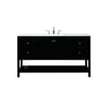 thumbnail image 3 of Elegant Decor Theo 60" Zinc Alloy MDF Single Bathroom Vanity in Black, 3 of 8