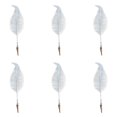 thumbnail image 1 of Yuarrent Abrazadera de hojas de brillo de simulación de Navidad, 6 uds., decoración de Navidad, pluma de plástico de simulación para vacaciones, bodas Kits de decoración para fiestas No.1 Yuarrent HA045229-01, 1 of 6