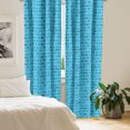 thumbnail image 2 of Ambesonne Cinema Curtains, Doodle Movie, Pair of 28"x95", Pale Blue and Black, 2 of 5