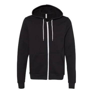 Bella Plus Canvas B80406553 Unisex Sponge Fleece Full-Zip Hoodie, DTG Black - Small