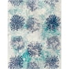 Unique Loom Coral Ariel Rug Blue/Green 7' 10" x 10' Rectangle Botanical Beach/Nautical Perfect For Living Room Bed Room Dining Room Office