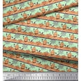 thumbnail image 2 of Soimoi Polyester Crepe Fabric Spider Web & Pumpkin Halloween Print Fabric by The Yard 42 Inch Wide, 2 of 3